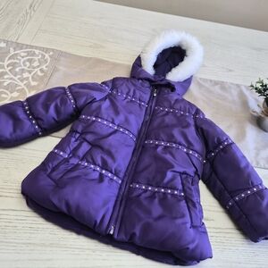 HAWKE & CO outfitter Purple Girl Puffy Coat/jacket 3T/4T